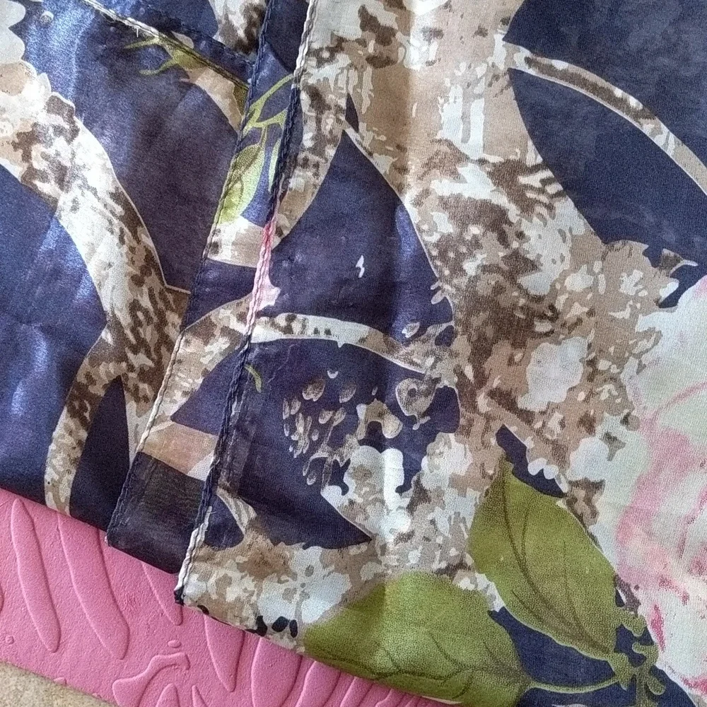 Silk like scarf size 74 x 36 inches